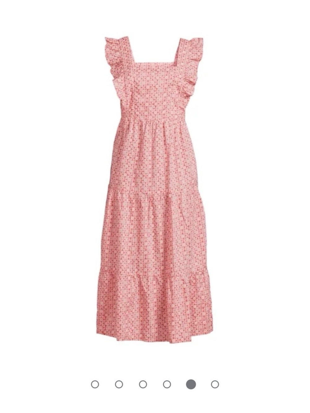 100% Cotton beachlunchlounge Alicia Maxi Dress with Tie Back Tiered Maxi Small - Picture 2 of 5